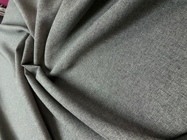 Tessuto in cotone grigio melange Alt.140 cm