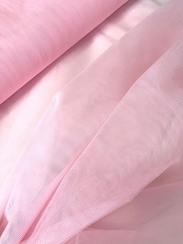 tessuto tulle rigido zefiro rosa chiaro rosa prezzo al metro 5.00 €