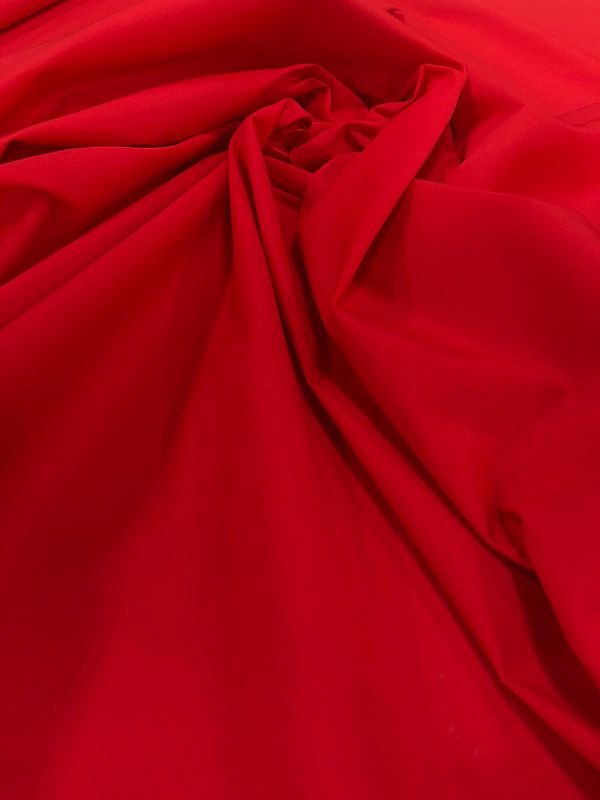 tessuto tela di cotone popeline rosso rosso prezzo al metro 8.87 €