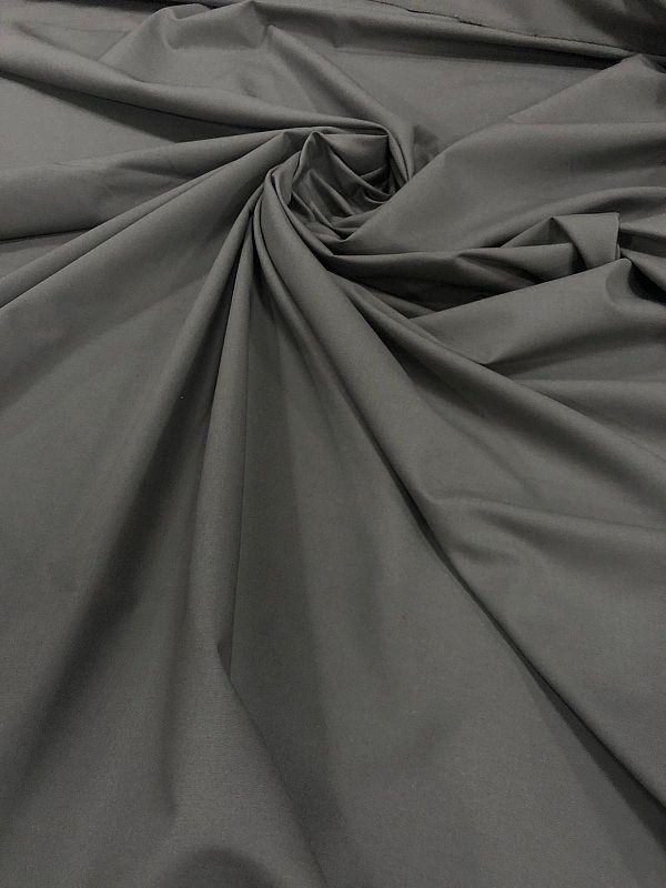 tessuto tela di cotone popeline grigio medio grigio medio prezzo al metro  8.87 €