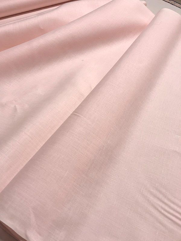 tessuto puro lino italiano h120 rosa prezzo al metro 27.00 €