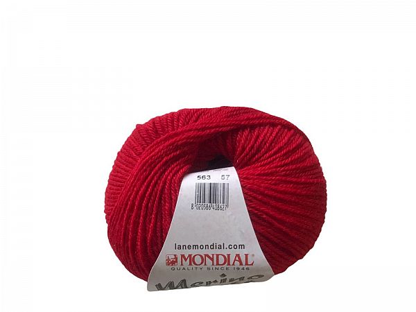 tessuto filato mondial lana merino soft rosso malboro prezzo al pezzo 3.50 €