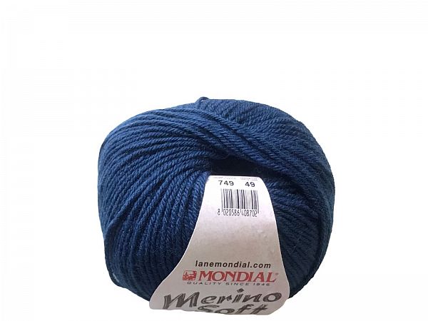 tessuto filato mondial lana merino soft blu zaffiro prezzo al pezzo 3.50 €