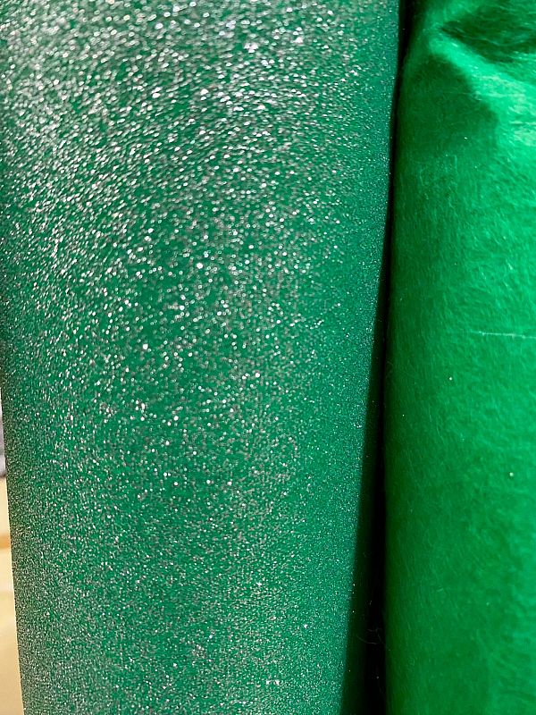 tessuto panno lenci lurex verde prezzo al metro 13.50 €