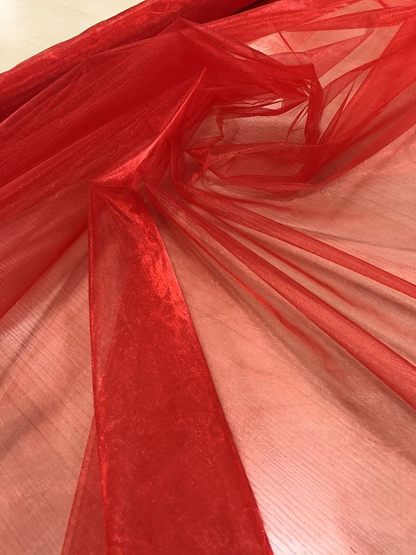 tessuto organza rosso rosso prezzo al metro 6.05 €