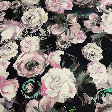 Raso Di Seta Fantasia Rosa Collezione 2019