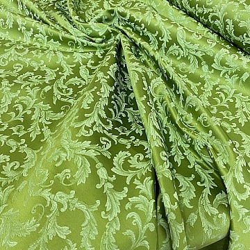 Broccato Fantasia Rameggiato Verde Mela
