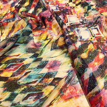 Chiffon Di Seta Pura Fantasia