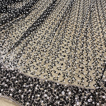 Tulle Alta Moda Con Perline E Paillettes