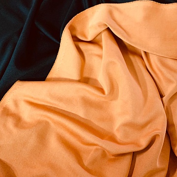 Jersey Double Face Nero/arancio