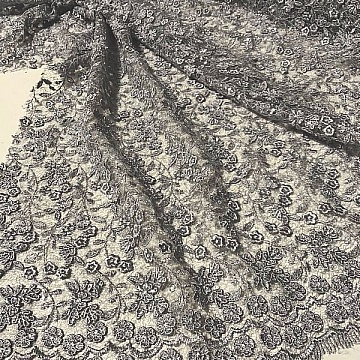 Pizzo Ricamato New Grigio Chiaro