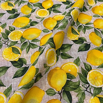 Cotone H.280 Cm Fantasia Limoni Di Sicilia
