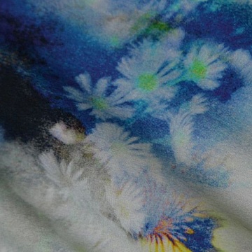 Maglia Viscosa Elasticizzata Fantasia Fiori