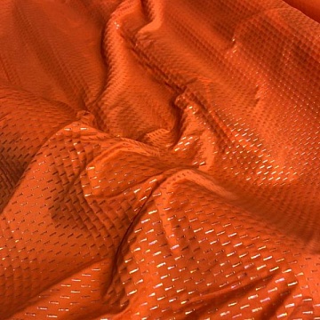 Lycra Floccato Bacchettine Multicolor Arancio Salmonato