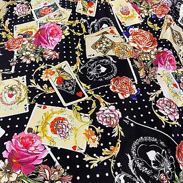 Seta Pura Fantasia Carte E Rose 2018