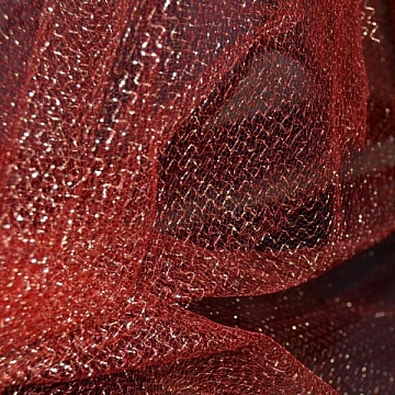 Tulle Laminato Rosso Oro