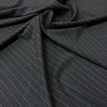 Gabardine Di Lana Gessato Grigio