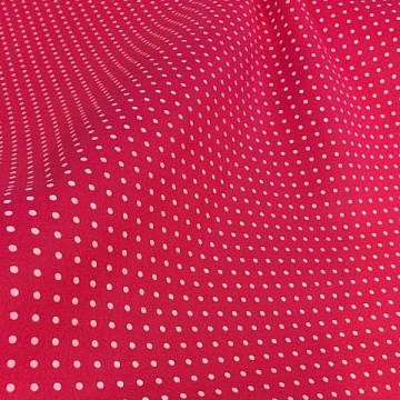Panno Lenci Fantasia Fuxia Pois Bianco