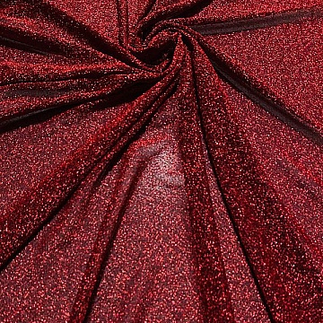 Tessuti Maglia Lurex Fondo Nero Lurex Rosso