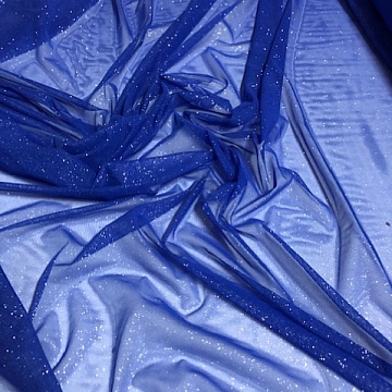Tulle Elasticizzato Swarovski Bluette