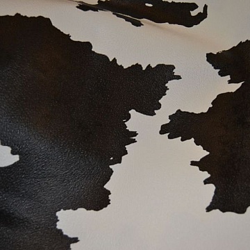 Pvc Spalmato Fantasia Mucca Nero