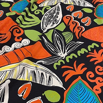 Raso Seta Pura Fantasia Tropicale H120