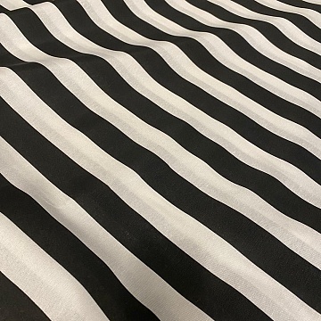 Cotone Fantasia Riga Bianco Nera H 280 Cm