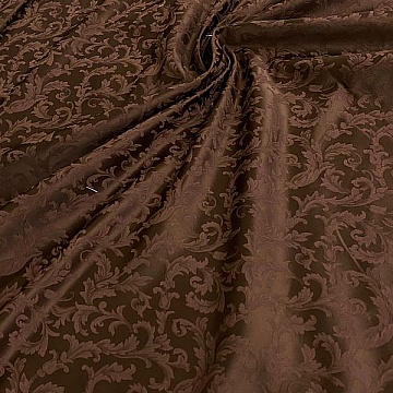 Broccato Fantasia Rameggiato Marrone