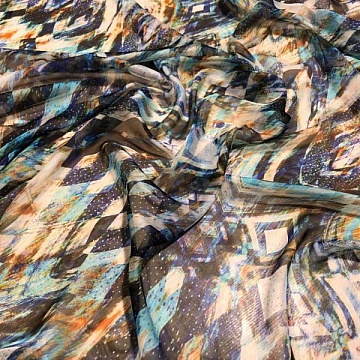 Chiffon Di Seta Pura Fantasia