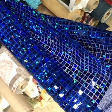 Pajette Quadri Lurex Bluette