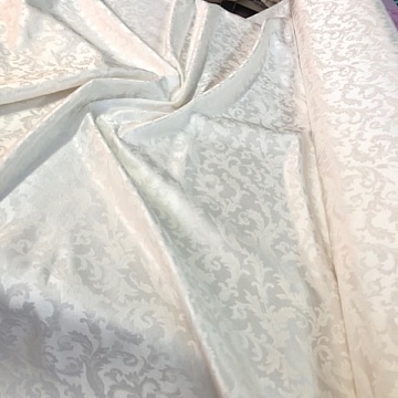 Broccato Fantasia Rameggiato Bianco