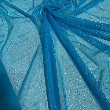 Tulle Elasticizzato Swarovski Turchese
