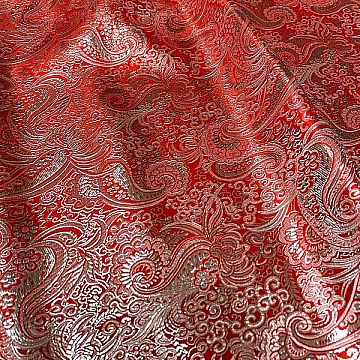 Broccato Rosso Argento