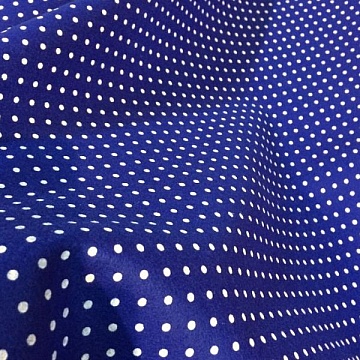 Panno Lenci Fantasia Bluette Pois Bianco