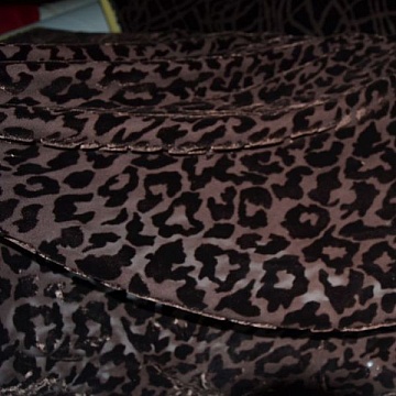 Devore' Di Seta Marrone Filo Lurex
