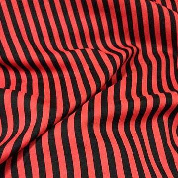 Tela Rigata Rosso Nera