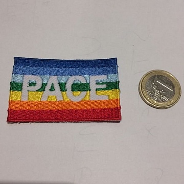 Distintivo Termoadesivo Ricamato Bandiera Pace